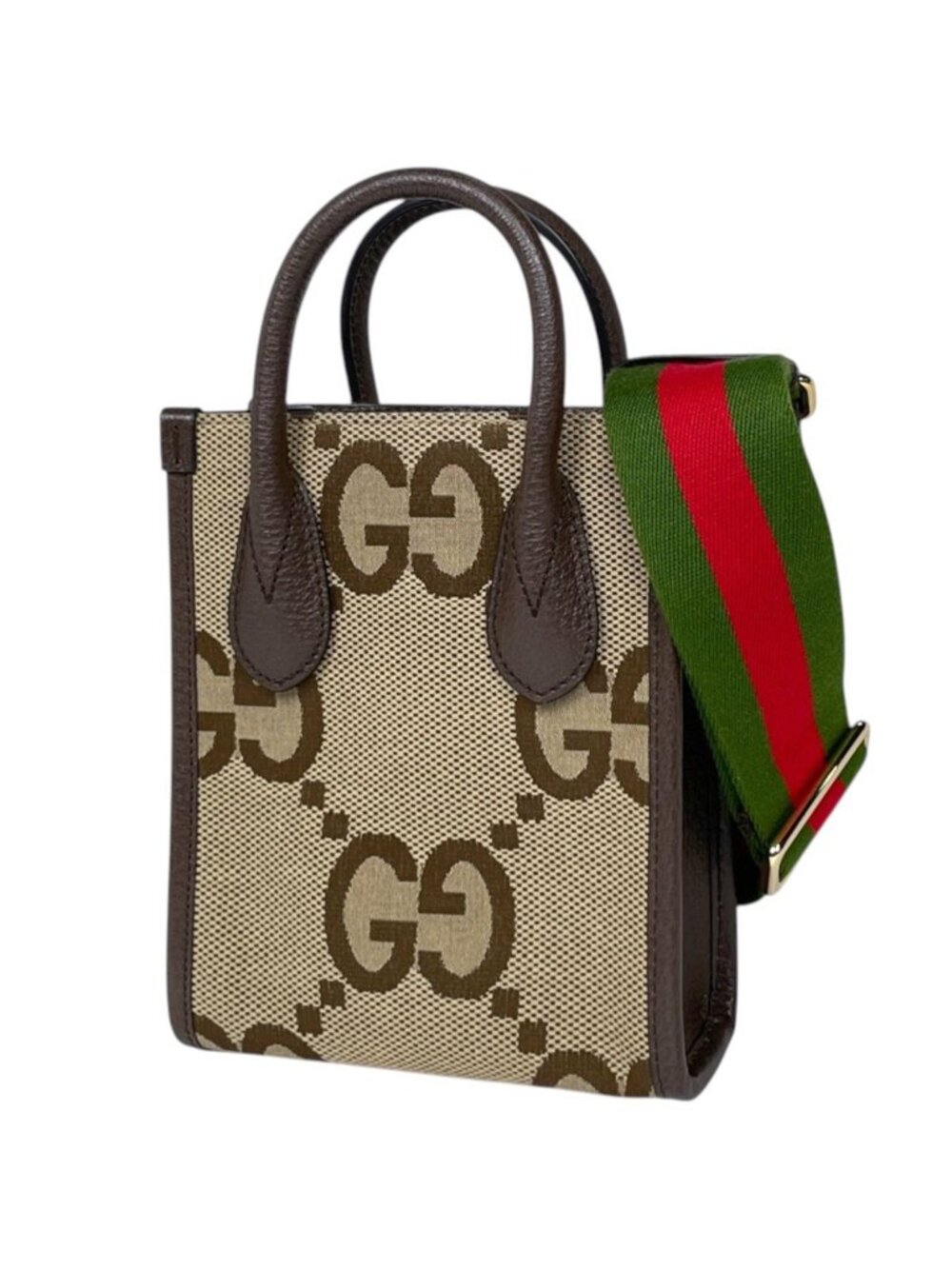 Gucci Tote Jumbo GG Mini 2-Way Canvas Brown